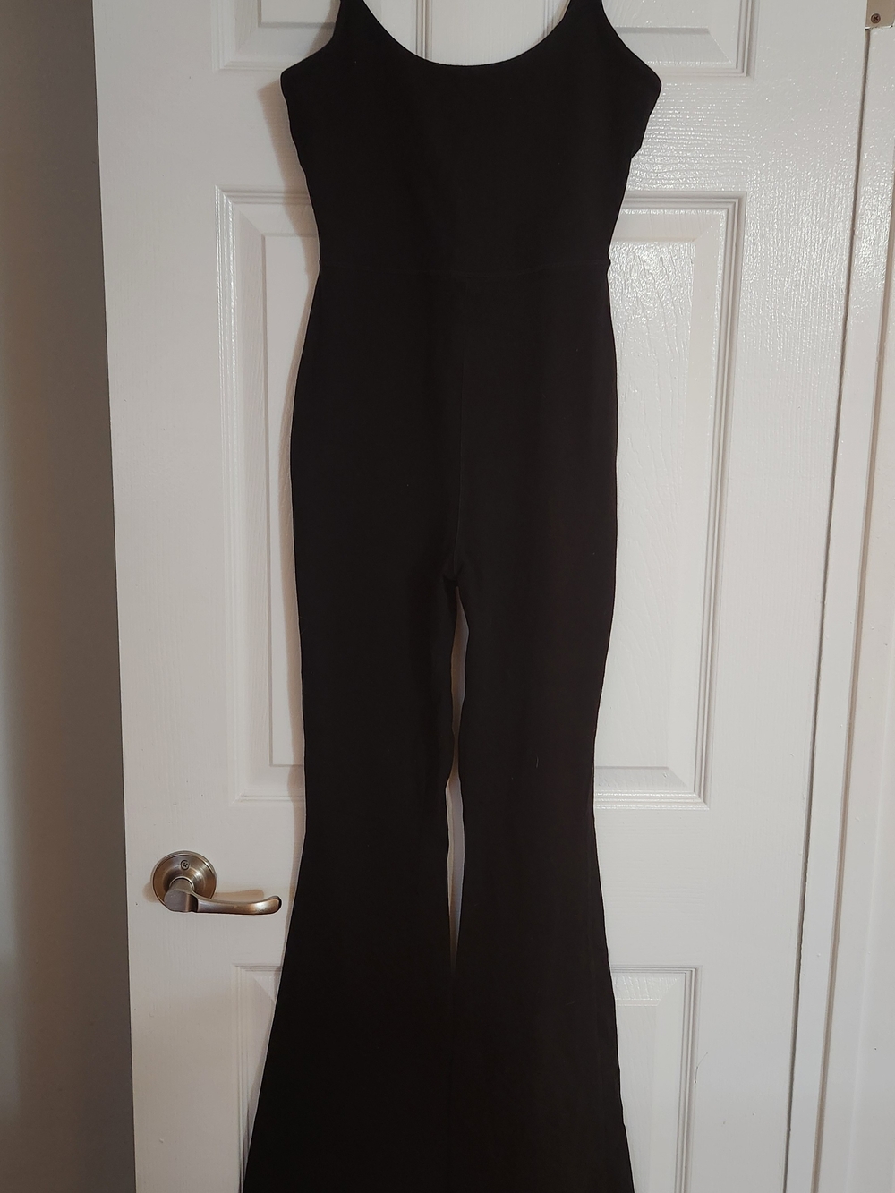 Forever 21 Black Fitted Flare Jumpsuit